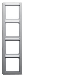 Berker Q.1 afdekraam 4V verticaal aluminium ip20