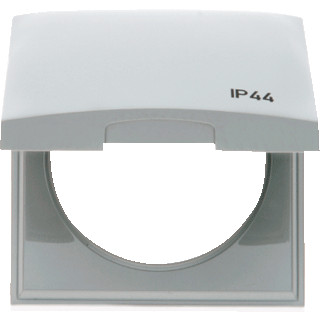 Berker Integro afdekraam 1V horizontaal en verticaal grijs ip44