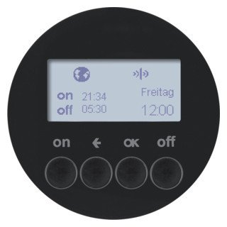Hager Berker Berker Berker.net, KNX-RF tijdschakelklok, R1/R3 zwart