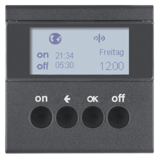 Hager Berker Berker.net, KNX-RF tijdschakelklok, S/B zwart