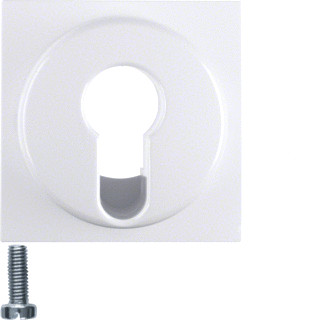 Berker S.1/B.3/B.7 centraalplaat aan / uit sleutel wit ral 9010