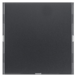 Berker Drukknop opzetmodule 1-voudig met tekstveld S/B aluminium/antraciet