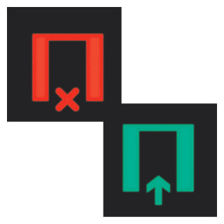 Berker Folie vierkant bicolor wachten/vrij