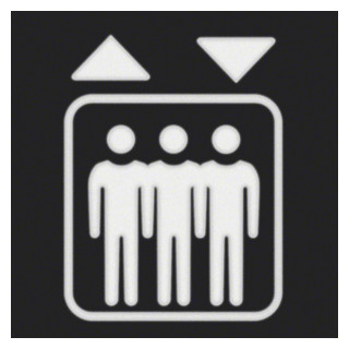 Berker Folie vierkant + lift symbool diverse symbolen