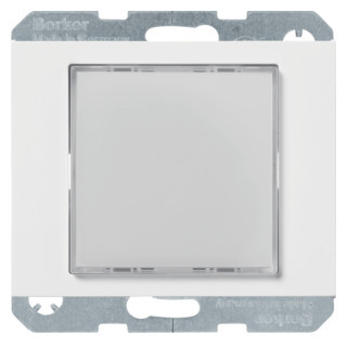 Berker K.1 module RGB lichtsignaaleenheid led basiselement met centrale afdekplaat 230V inbouw wit ip20