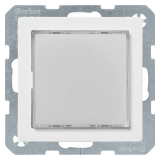 Berker Q.1/Q.3/Q.7 module lichtsignaaleenheid RGB led basiselement met centrale afdekplaat 230V inbouw wit ip20