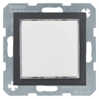 Berker S.1/B.3/B.7 module RGB lichtsignaaleenheid led basiselement met centrale afdekplaat 230V inbouw antraciet ip20