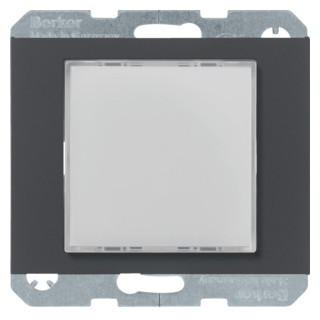 Berker K.1 module lichtsignaaleenheid led basiselement met centrale afdekplaat 230V inbouw antraciet wit ip20