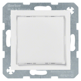 Berker S.1/B.3/B.7 lichtsignaaleenheid led basiselement met centrale afdekplaat 230V inbouw wit wit ip20