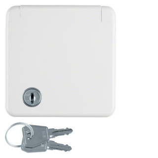 Hager Berker Wandcontactdoos ra 1V wit