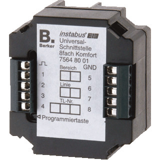 Berker Universeel-interface comfort instabus 8-voudig 20V ac/DC KNX inbouw
