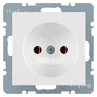 Hager Berker Q.1/Q.3 wandcontactdoos 1V wit