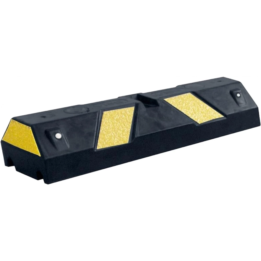 Bizline Aanrijdbeveiliging parkeerblok rubber zwart-geel 50CM