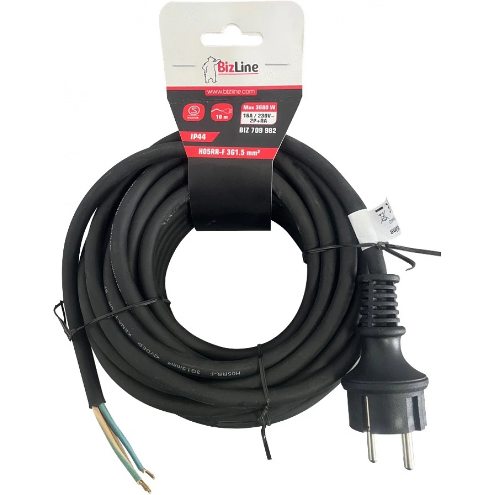 Bizline Aansluitleiding netsnoer 2x0.75MM2 zwart euro 2M