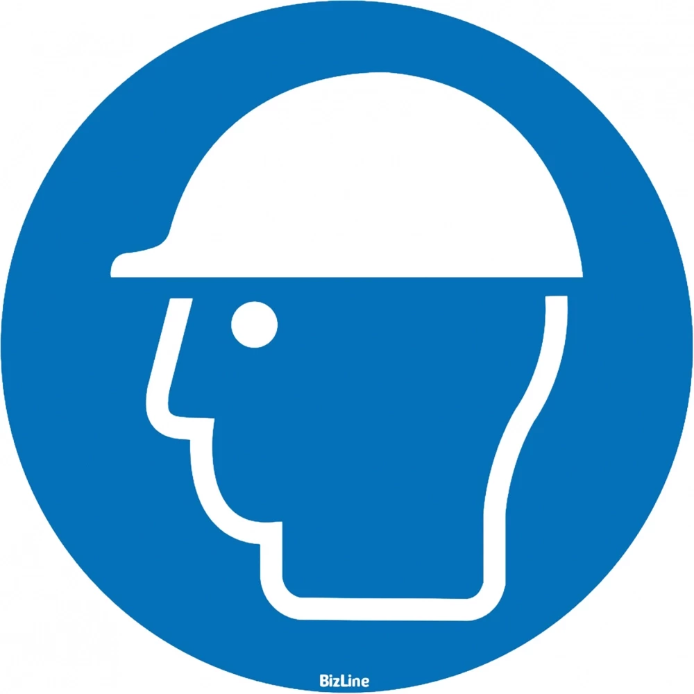 Bizline Gebodsbord PVC 'veiligheidshelm' 300 MM