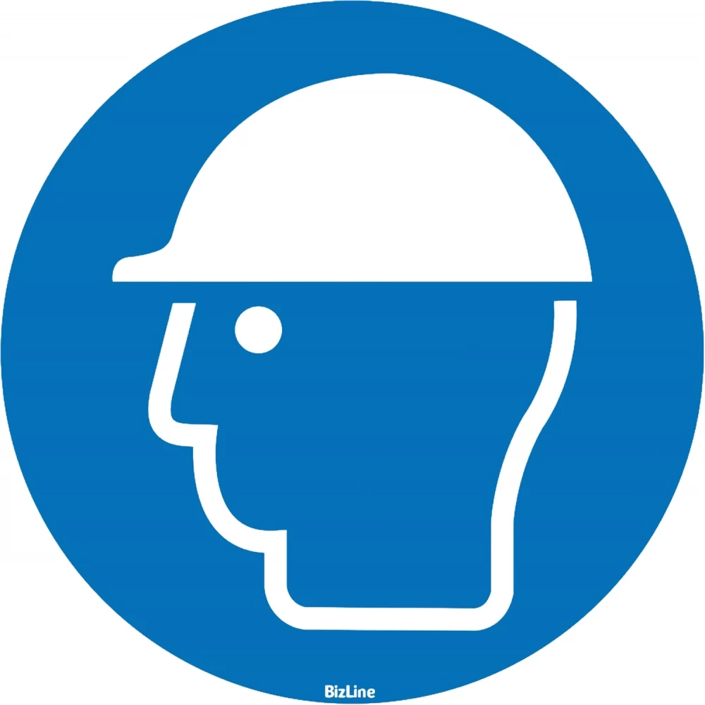 Bizline Gebodssticker 'veiligheidshelm' 200 MM
