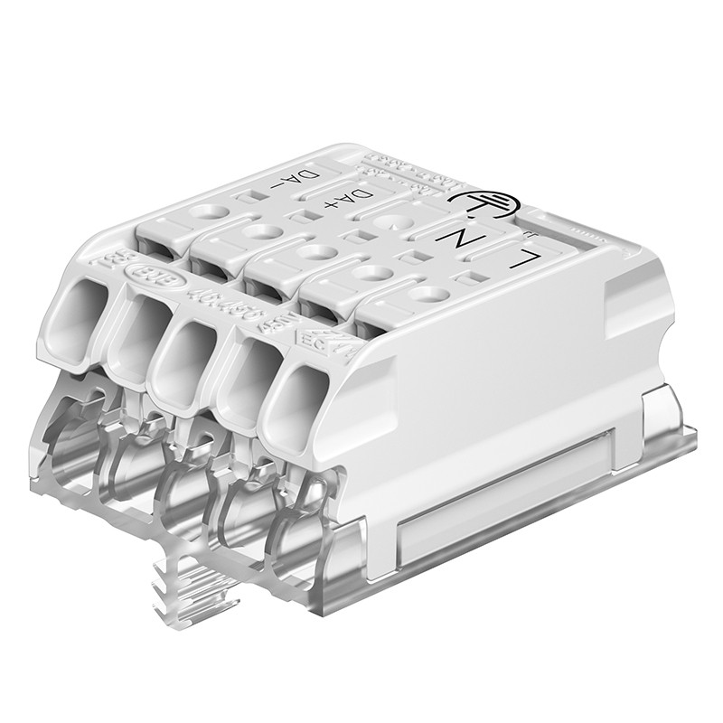 BJB 46.456 Verbindingsklem 5P compact profile groove L-N-es-D+-da es