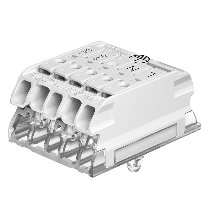 BJB 46.456 Verbindingsklem 5P compact snap-in L-N-es-D+-da- rec