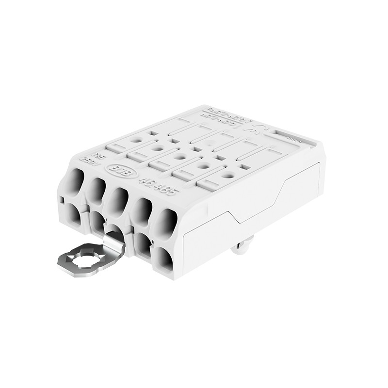 BJB 46.485 Verbindingsklem 5P aardlip L-N-A-da+-da-