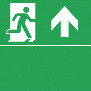 Eaton Blessing velos noodverlichting pictogram acrylglas plaat O-