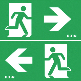 Eaton Blessing velos noodverlichting pictogram acrylglas plaat O-