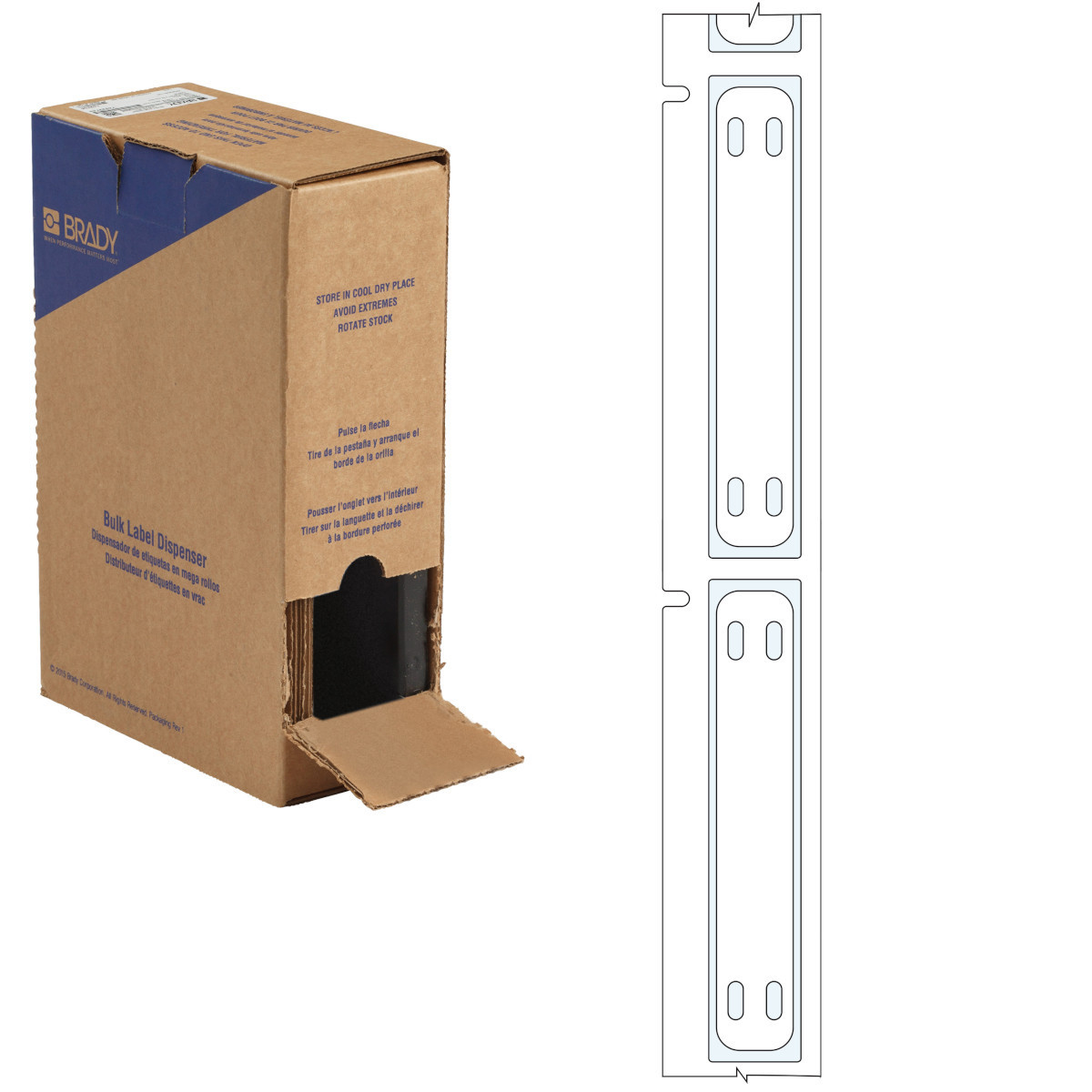 Brady B21DA149C613B07 Bulkrol Met polyurethaan kabeltags voor M611, M610 en M710