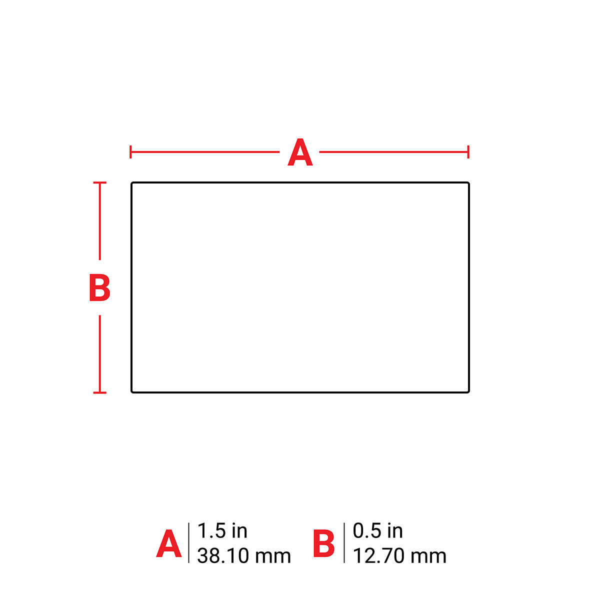 Brady B42EA197B123B55 Label 0.5x1.5 polyester WT 500