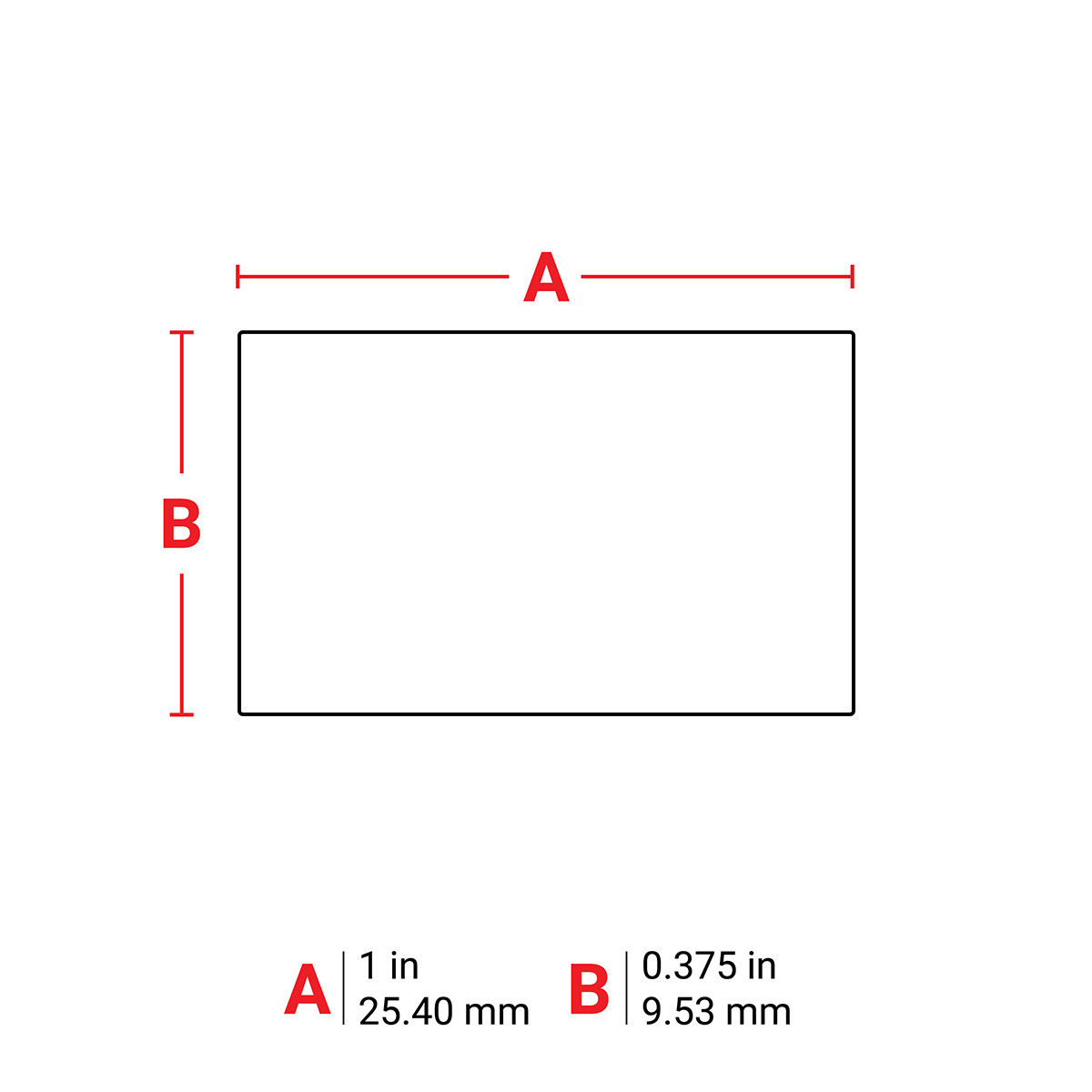 Brady B42EA198B144B55 Label 0.375x1 polyester WT 500