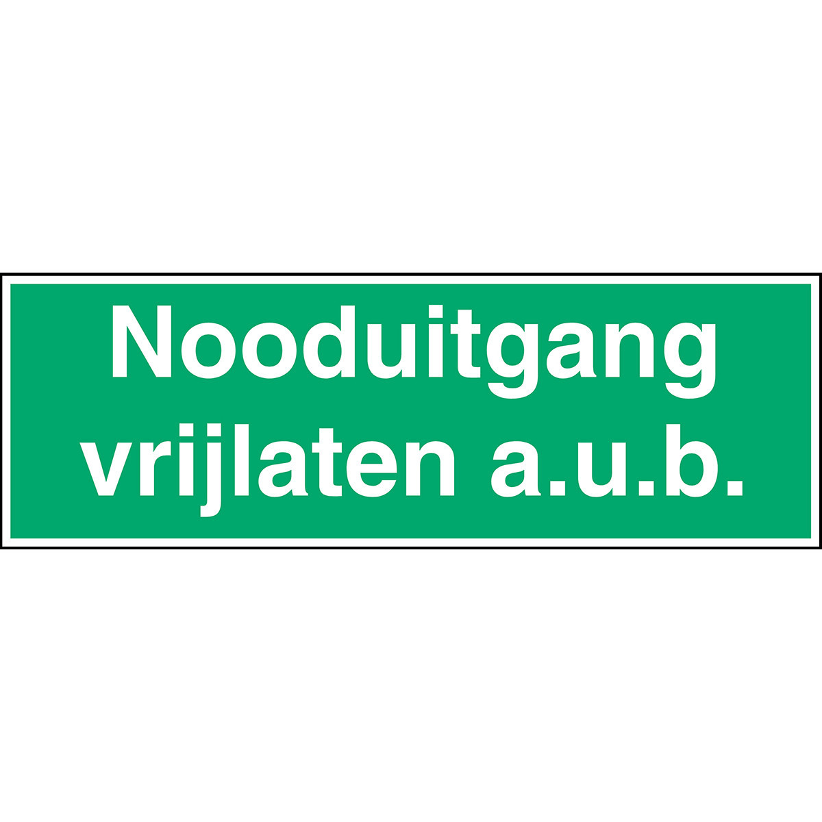 Brady B86HA408B726 Reddingspictogram - nooduitgang vrijlaten A.U.B. - nooduitgang vrijlat