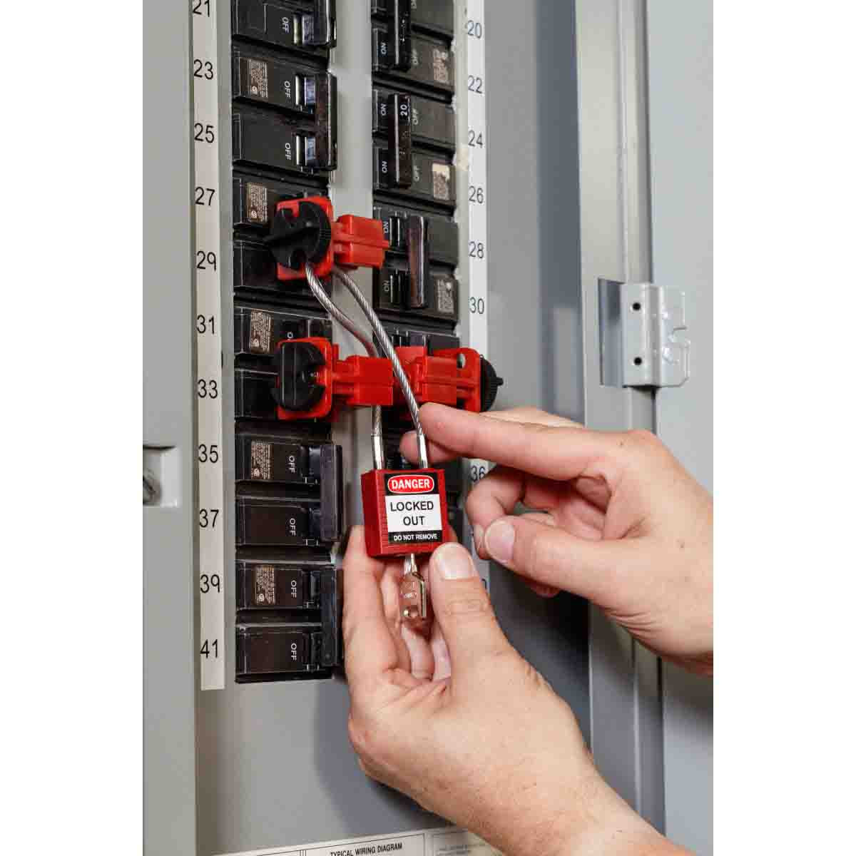 Brady BCB1B718F708C21 Veiligheidssloten – compact met kabel
