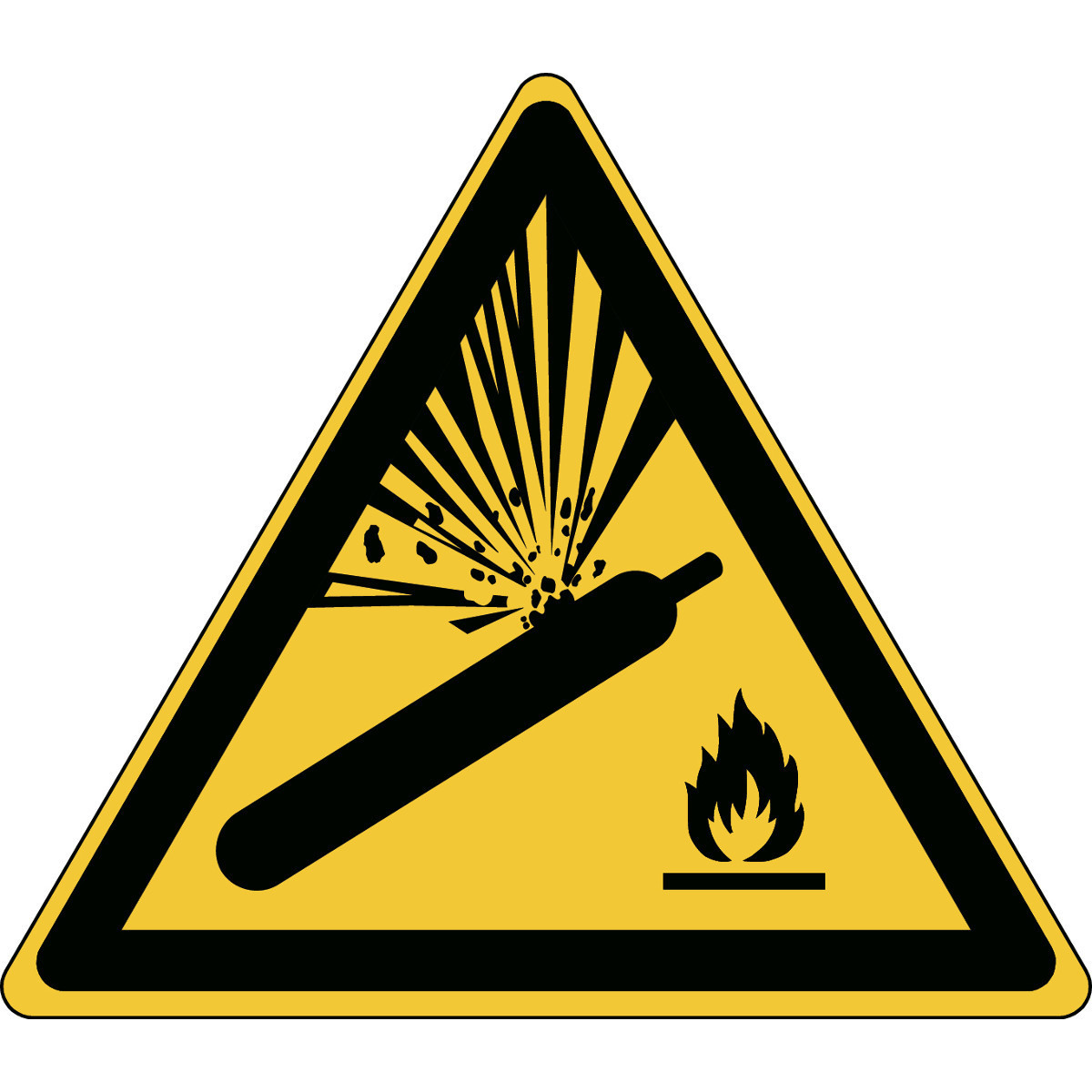 Brady BE Waarschuwing; Gashouders onder druk – iso 7010