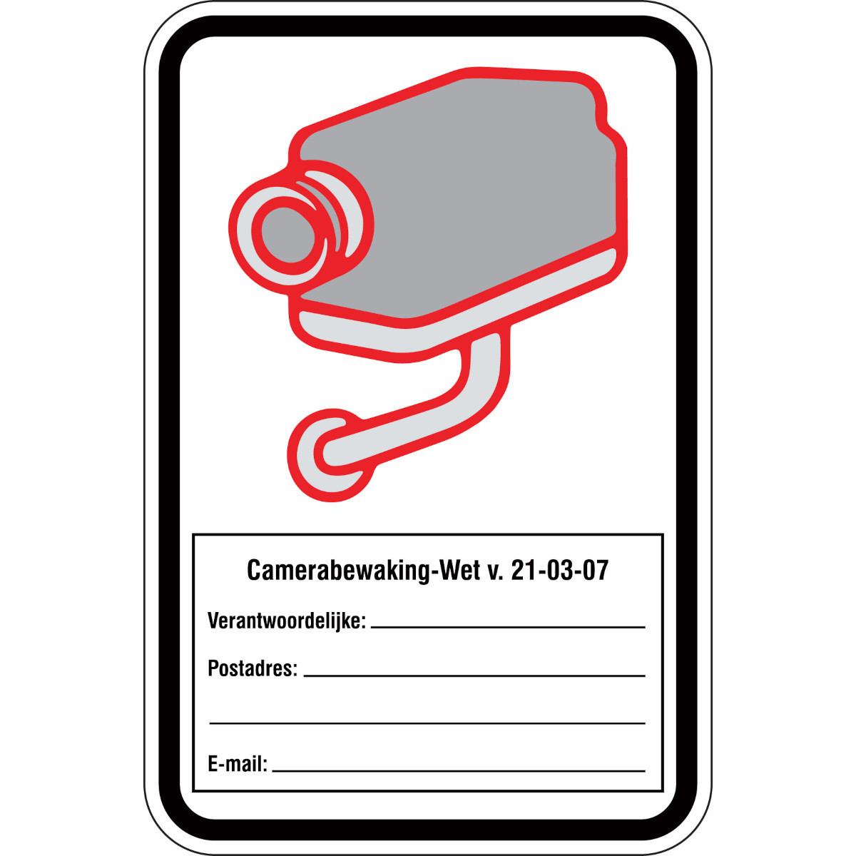 Brady B86HA408B726 Camerabewaking - nederlands - camerabewaking-wet V. 21-03-07