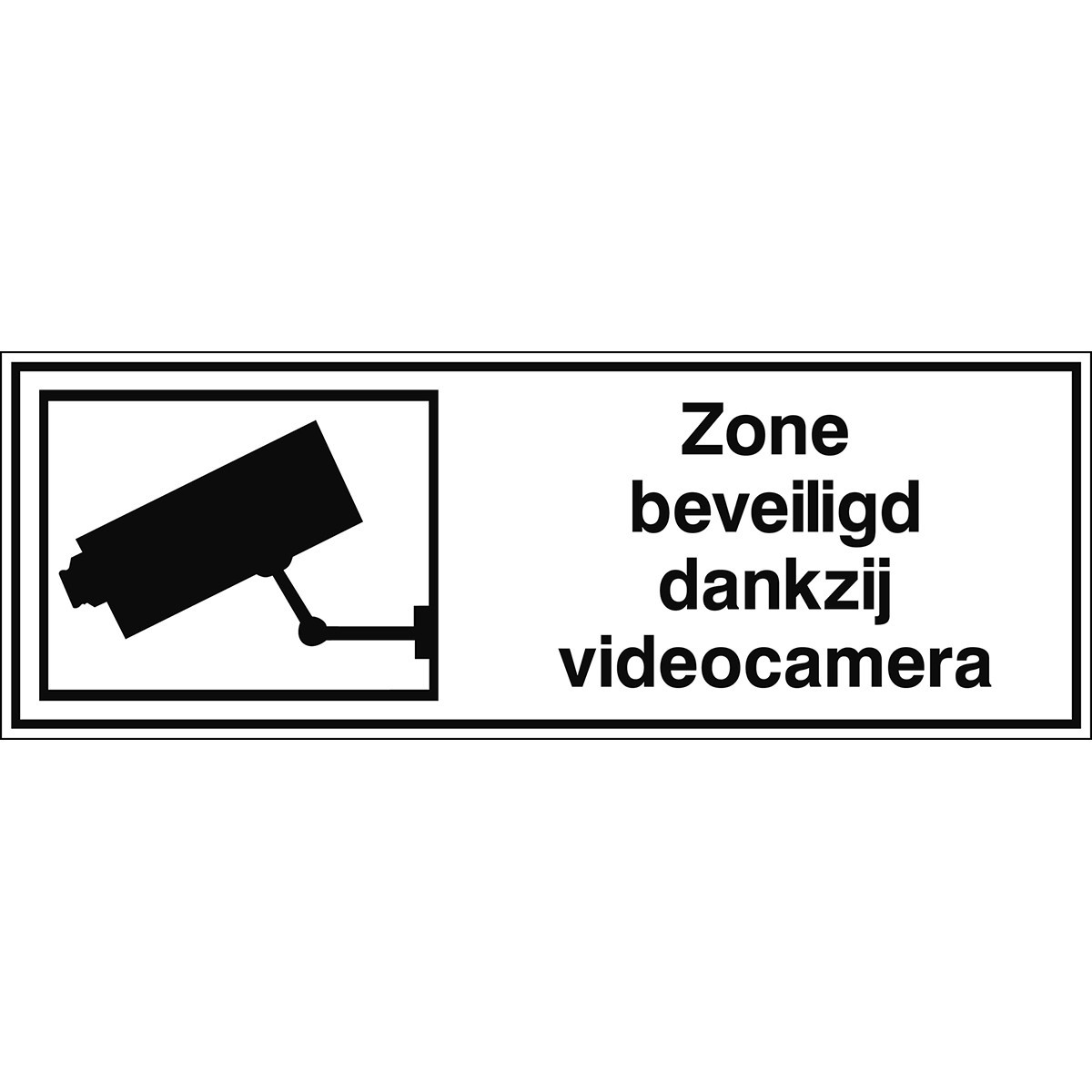 Brady B86HA408B726 Informatietekens - zone beveiligd dankzij videocamera - zone beveiligd