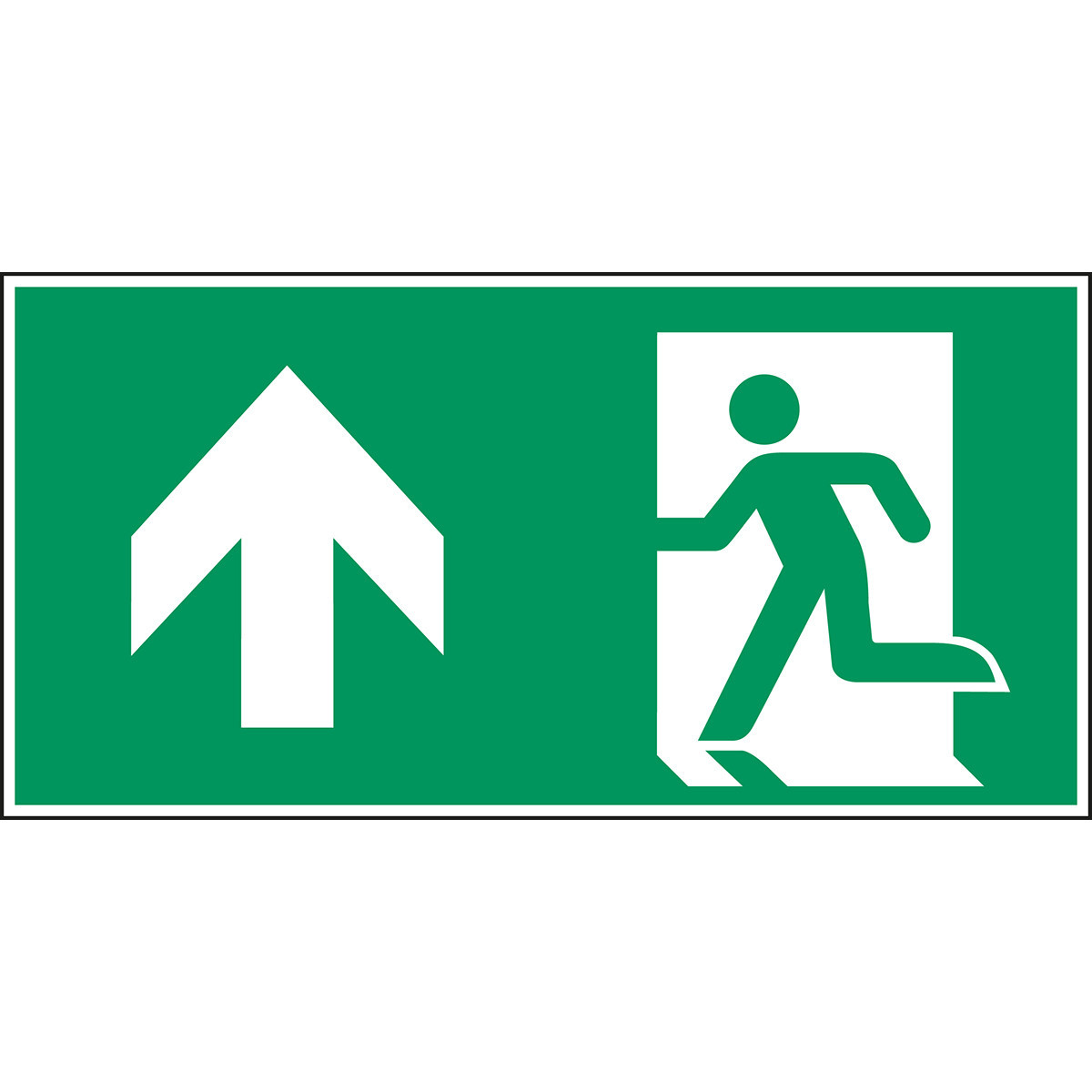 Brady B86HA408B726 Iso-Veiligheidspictogram - nooduitgang rechts