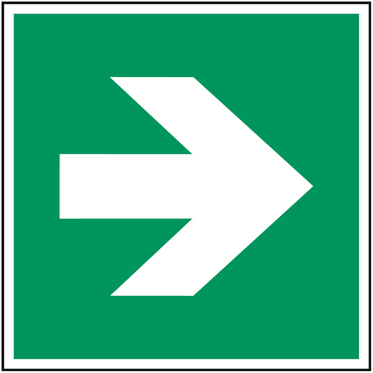 Brady B86HA408B726 Iso-Veiligheidspictogram - richtingaanwijzing 90 graden