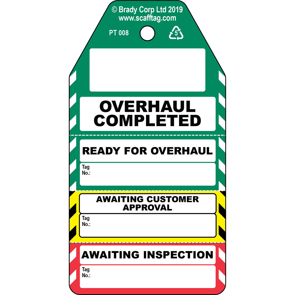 Brady B81HA381 4-Delige overhaul completed-tag
