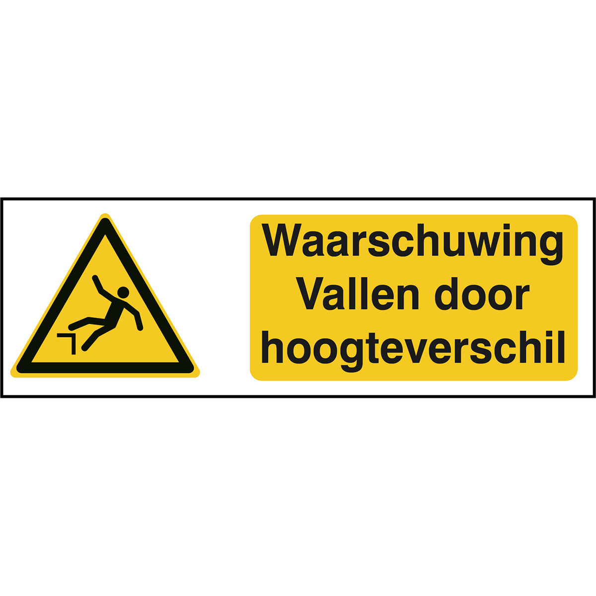 Brady B86HA408B722 Iso-Veiligheidspictogram - waarschuwing - vallen door hoogteverschil