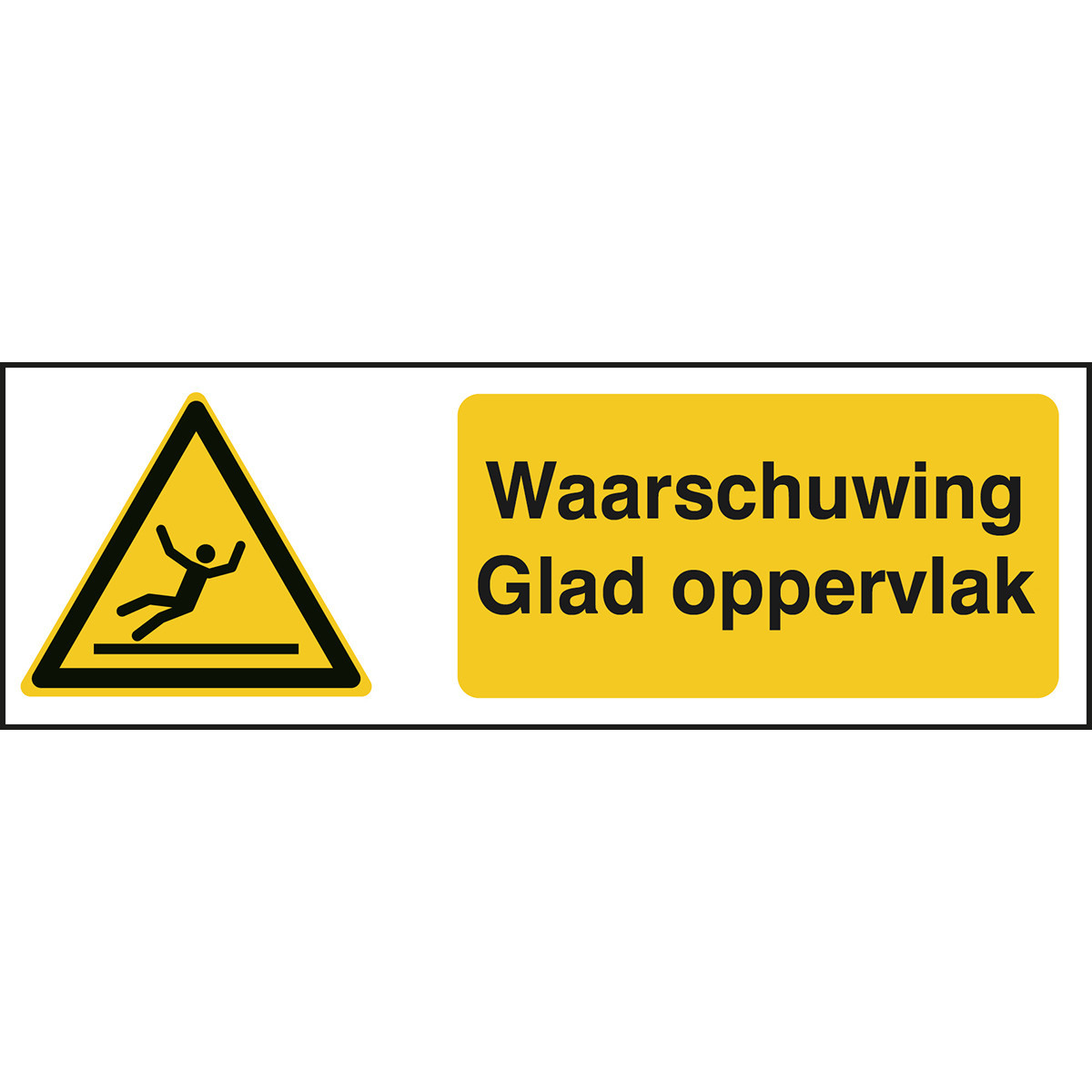 Brady B86HA408B722 Iso-Veiligheidspictogram - waarschuwing - glad oppervlak