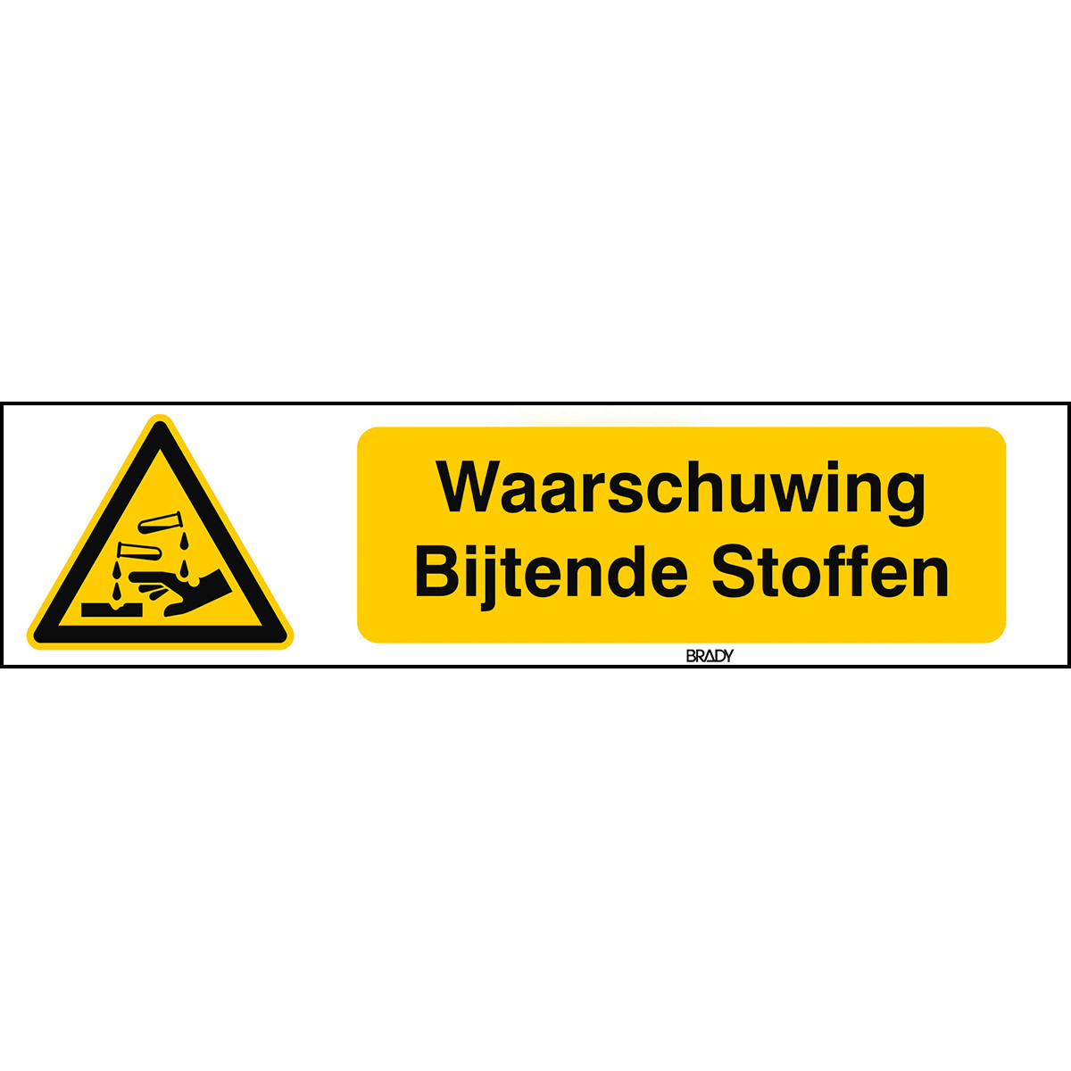 Brady Iso-Veiligheidspictogram - waarschuwing - bijtende stoffen