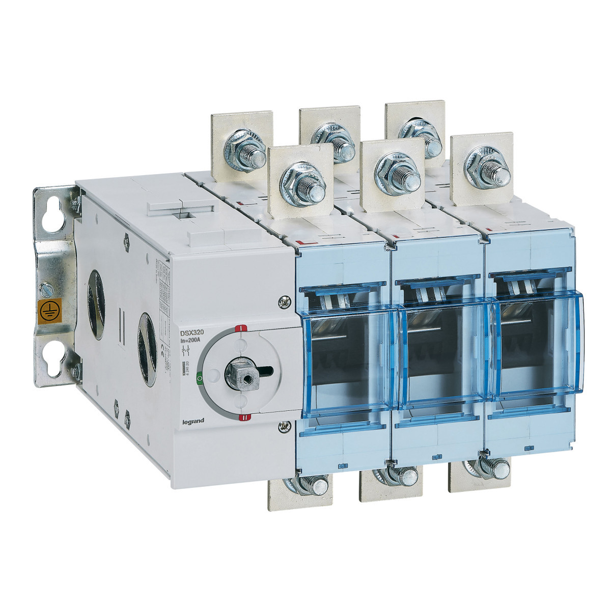 Bronomschakelaar DSX320 3P - 200a - maat 2 - bevestiging op plaat