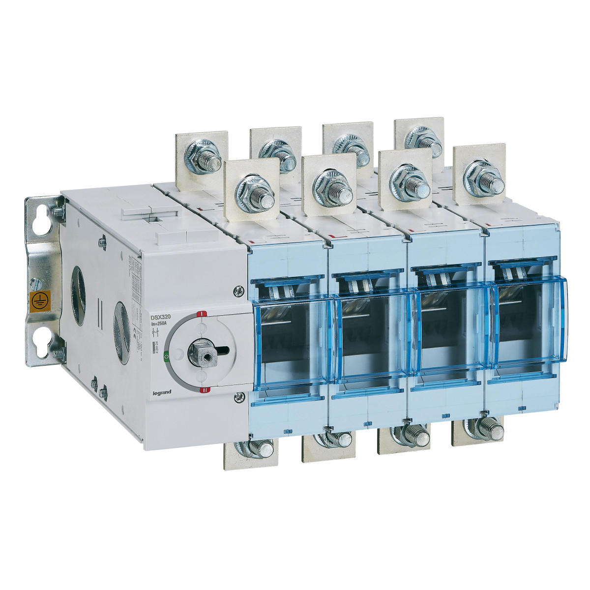 Bronomschakelaar DSX320 4P - 250a - maat 2 - bevestiging op plaat