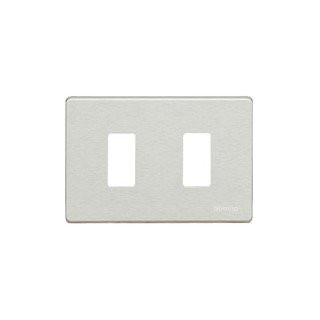 Bticino Magic afdekraam 2V horizontaal aluminium ip20