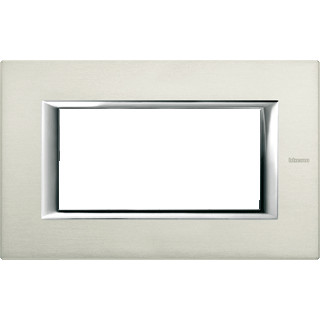 Bticino Axolute afdekraam 1V horizontaal aluminium ip2x