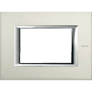 Bticino Axolute afdekraam 1V horizontaal aluminium