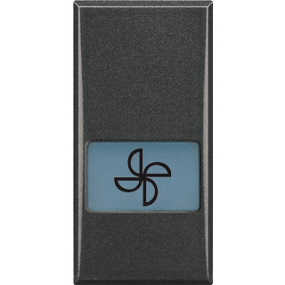 Bticino Axolute enkele drukker aan-/uit-schakelaar antraciet