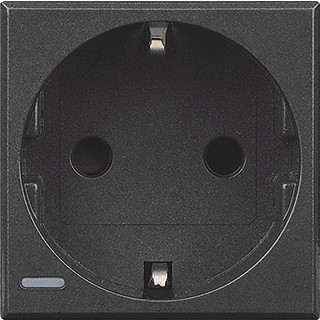 Bticino Axolute wandcontactdoos inbouw (stucwerk) ra 1V KV antraciet