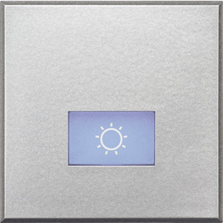 Bticino Axolute tweedelige drukker aan-/uit-schakelaar aluminium