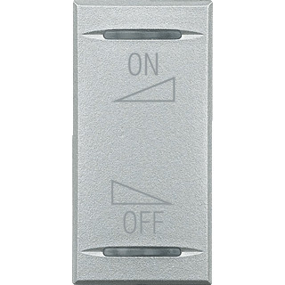 Bticino Axolute tweedelige wip aan-/uit-schakelaar aluminium