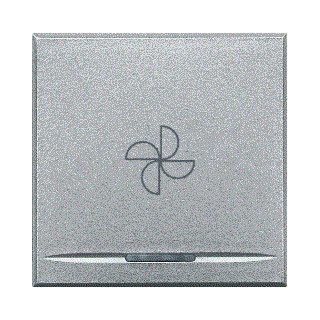 Bticino Axolute enkele wip aan-/uit-schakelaar aluminium