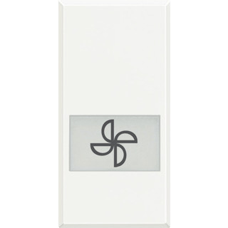 Bticino Axolute enkele drukker aan-/uit-schakelaar wit